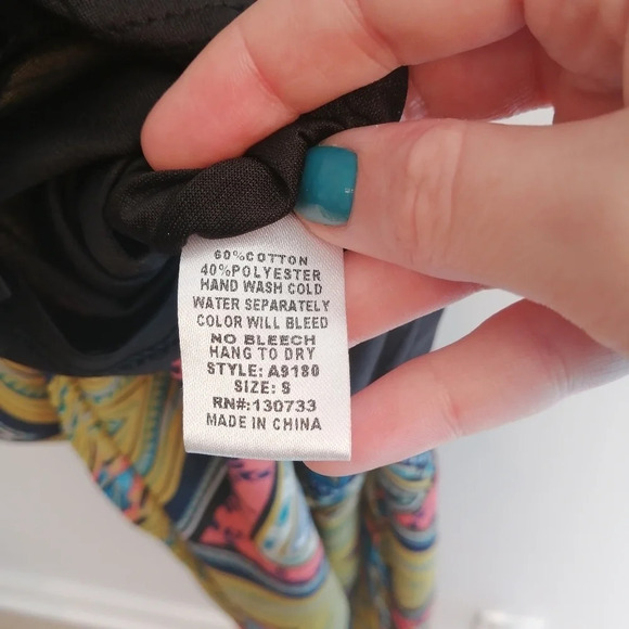 Umgee Aztec Chevron Print Semi Sheer Boho Maxi Dress with Back Cutout Small - Picture 14 of 15